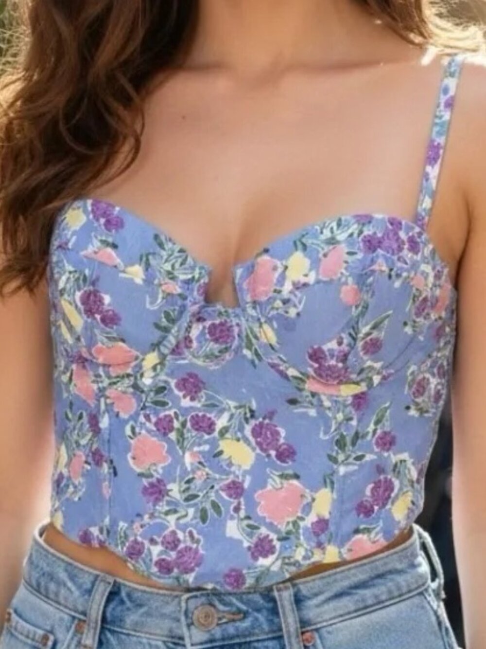 For Love & Lemons Charlene Bustier Top size Small